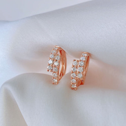 ハート形 ピンクトルマリンピアスk18 ピアス（スタッド・一粒） パール