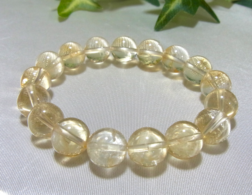 活力めぐる/シトリン/10ミリ玉/ブレスレット/天然石/送料無料/サイズM