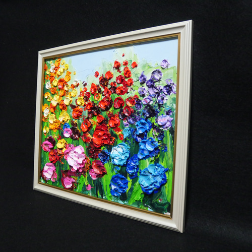 油絵 油彩  絵画 【giardino fiorito colorato
】 油絵 油彩 油彩画 絵 絵画【giardino fiorito colorato】 絵画