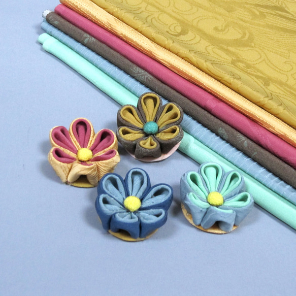 無地 自模様 和ぎれ 正絹 はぎれ カラーが選べる4枚セット s2217 生地