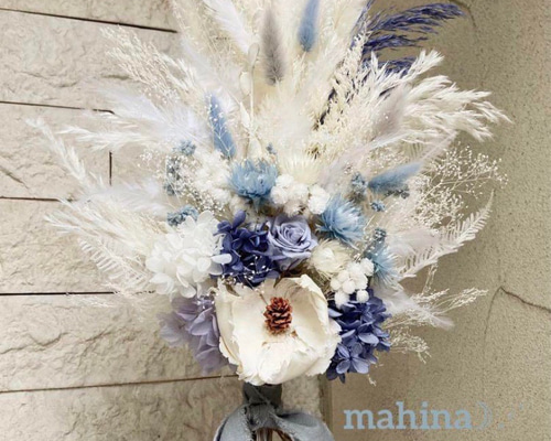◇売り切れました◇ブルーブーケ ウェディングブーケ プリザーブド
