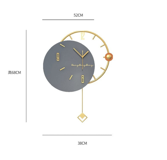 振り子の壁掛け時計 装飾時計 アート時計 芸術 丸型 シンプル モダン 個性的 おしゃれ エレガント ch-918 9枚目の画像