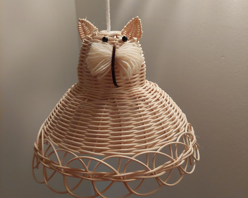 ミニ猫のランプ(乾電池式) シーリングライト・ペンダントライト