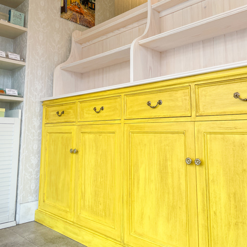 アンティーク調　キャビネット　ケーキ屋　焼き菓子　ディスプレイ お菓子屋さんケーキ屋さん向け かわいいディスプレイシェルフ