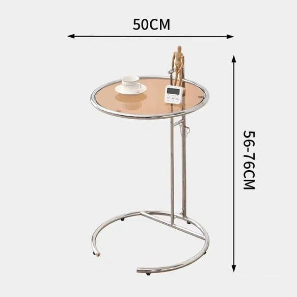 コーヒーテーブル 机 強化ガラス モダン シンプル リビング インテリア ベッドサイド 透明 クリア ch-1168 18枚目の画像