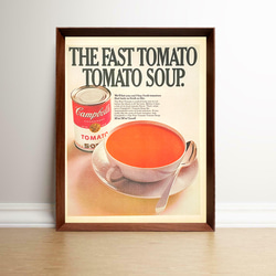 キャンベル スープ 1960年代 アメリカ ヴィンテージ 雑誌 広告 額付 ポスター 1枚目の画像