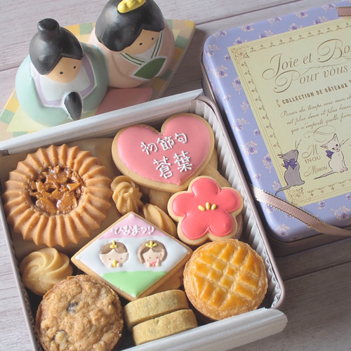 ひなまつりクッキー缶(名入れ可) クッキー I BAKE 通販 ひなまつりクッキー缶(名入れ可) クッキー I BAKE 通販