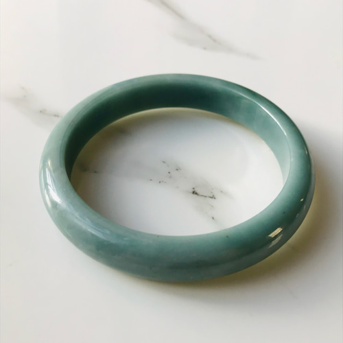 B310-040] ジェイド JADE ヒスイ 本翡翠 バングル 天然石 希少