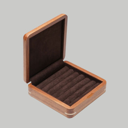 カフスケース 木製 高級花梨木製 カフス＆リングケース | 紳士のアクセサリー整理収納ボックス 8枚目の画像