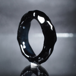 ガラスの氷　漆黒 Ring　【YASUDA GLASS】 6枚目の画像