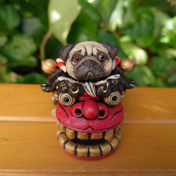 シーサー被ってみたよ☆フレンチブルドッグ① その他置物 まりも工房