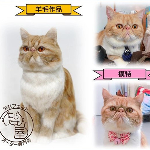 リアル羊毛フェルト「うちの子」オーダー 猫 犬 そっくり ﾍﾟｯﾄ