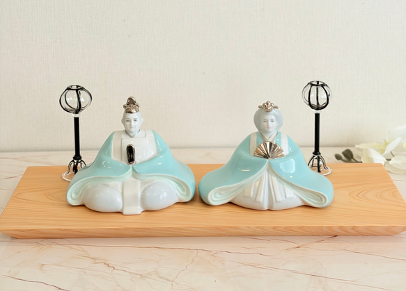 ポーセラーツ　雛人形 白磁　3個セット ミニ有田 九谷焼 ひな人形 立ち雛 ポーセラーツ 雛人形 白磁 3個セット ミニ有田 九谷焼 ひな人形 立ち雛