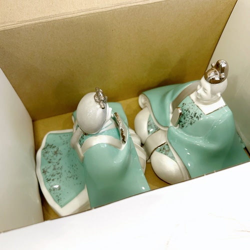 即納品】雛人形 箱付き 陶器 ポーセリン ポーセラーツ ひな祭り 初節句