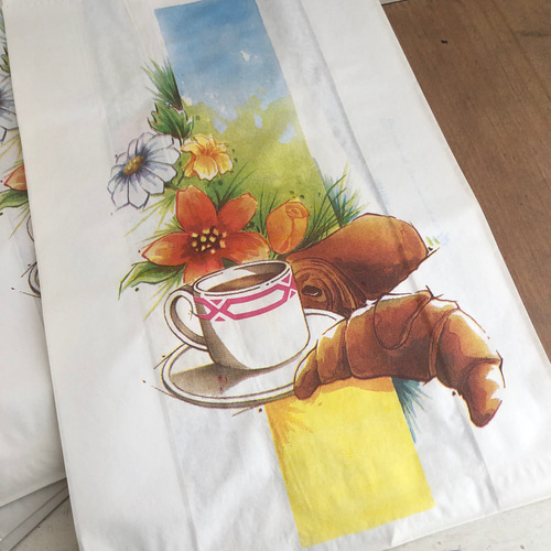 No.13 フランス マルシェ袋 パン屋さんの袋 クロワッサン用 No.13