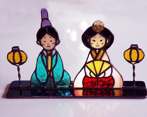 ステンドグラスの雛人形 その他インテリア雑貨 アトリエ セリザワ 通販