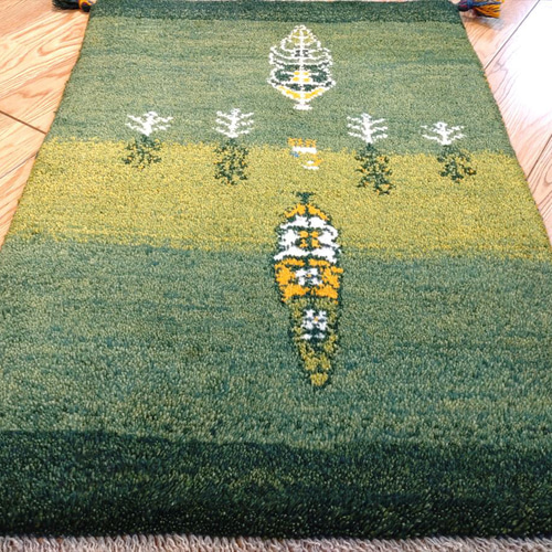楽天市場】ギャッベ イラン産 手織り 185×70cm 糸杉の樹