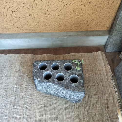 傘石 kasaishi ノルウェー産御影石 ブルーパール 5 傘立て 石の暮らし