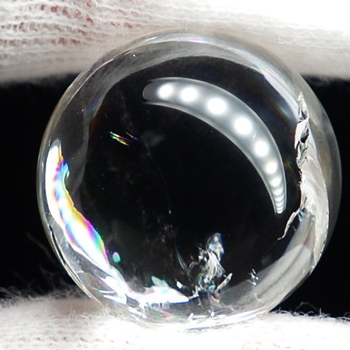 ☆ヒマラヤ産 極上☆虹入り水晶玉20mm/59ctとポーチ付