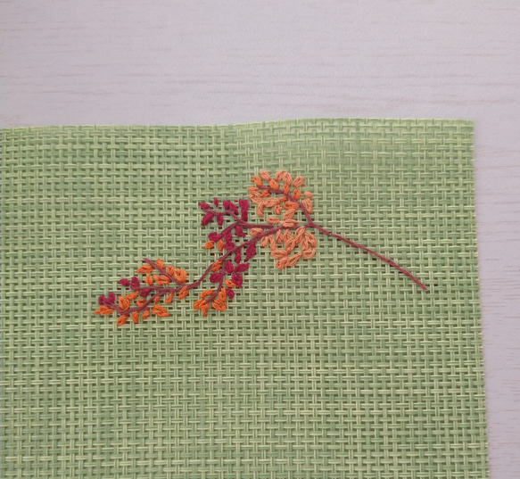 花の手刺繍ランチョンマット 7枚目の画像