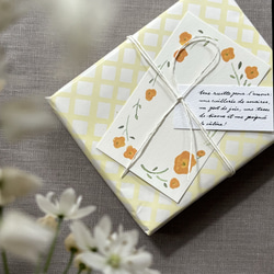 メッセージカード〈オレンジ色の花〉5枚組 3枚目の画像