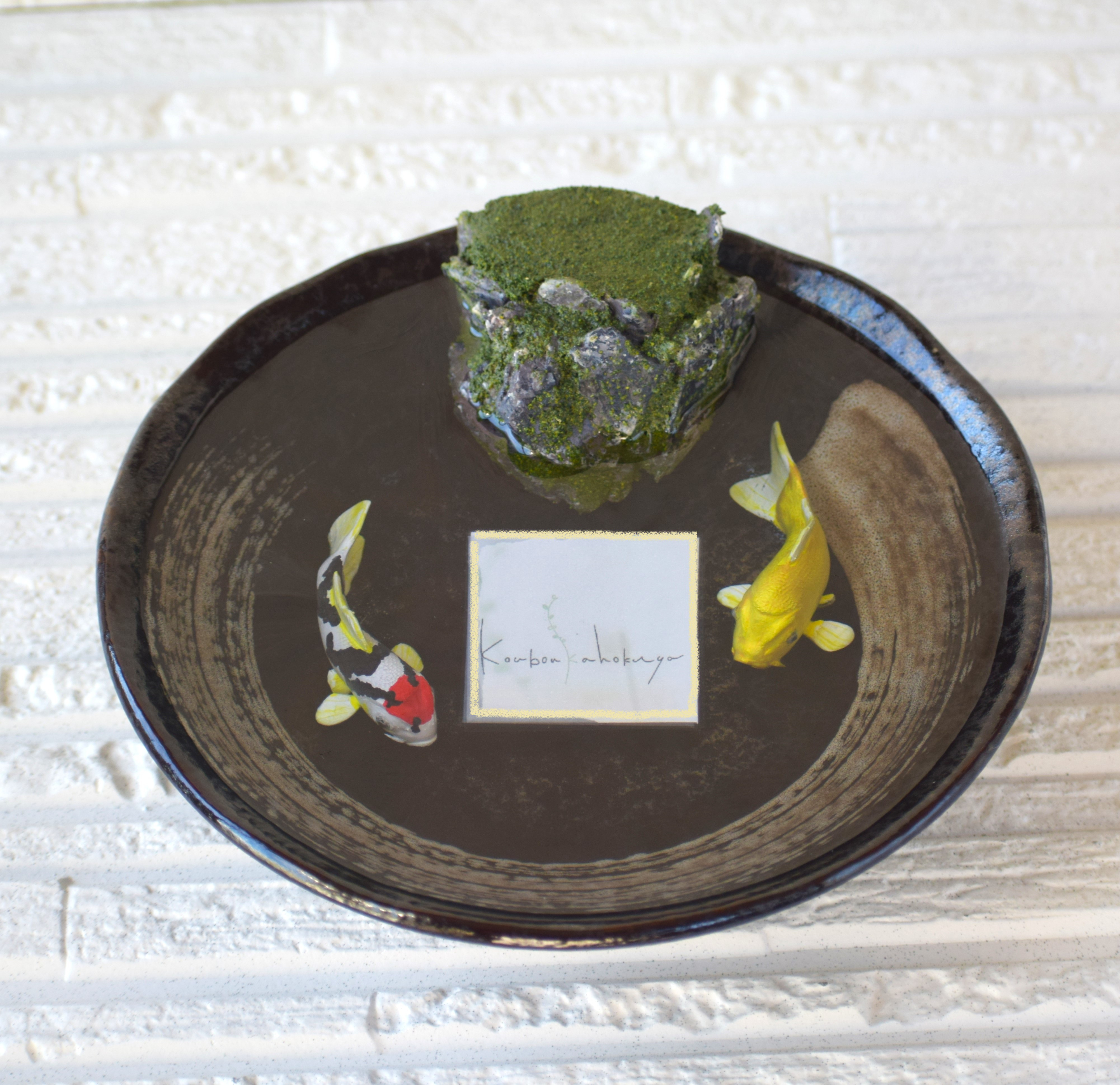 置物　水辺の風景　錦鯉　受注制作　贈り物　宣伝　桜　ラミネート　和雑貨　インテリア雑貨