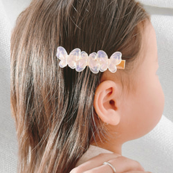 Aurora butterflies hair clip／3連チョウチョのヘアクリップ［1本］ 3枚目の画像