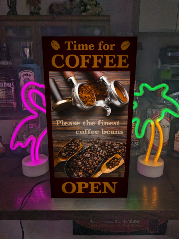 Lサイズ オーダー無料】コーヒーの時間 カフェ 喫茶店 コーヒー 営業中