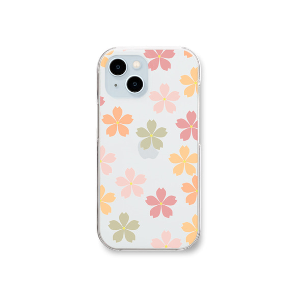 桜95 クリアスマホケース iPhone14 iPhone13 iPhoneSE3 iPhoneSE2 