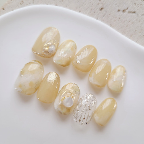 Mimosa Dreams ニュアンスネイル ミモザネイル お呼ばれネイル  