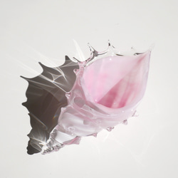 【新色】櫻桃色貝殼・貝殼玻璃容器 第8張的照片