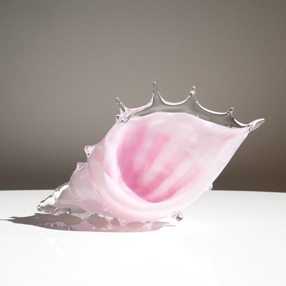 【新色】桜色シェル・貝殻のガラスの入れ物 1枚目の画像