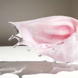 【新色】桜色シェル・貝殻のガラスの入れ物 10枚目の画像