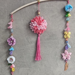 つまみ細工 桃の節句飾り モビール おひな祭り モビール つまみ細工