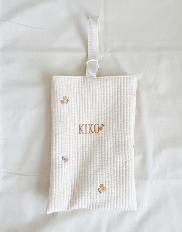 【お名前刺繍】ループ付ヌビレッスンバッグ＋シューズバッグ 4枚目の画像