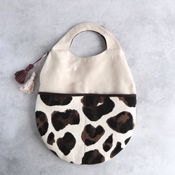 tamago tote medium（animal beige） 4枚目の画像