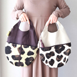 tamago tote medium（animal beige） 3枚目の画像