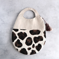 tamago tote medium（animal beige） 5枚目の画像