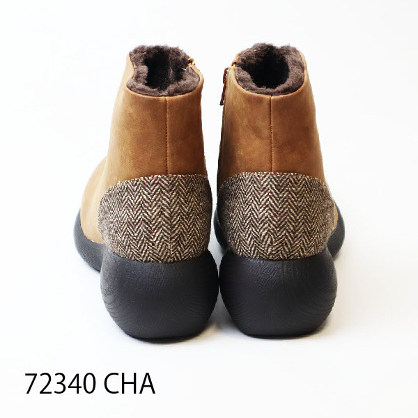 【再入荷】へリンボーンボアブーツ 72340 厚底 甲高 幅広 レディース Nuts world｜詳細画像