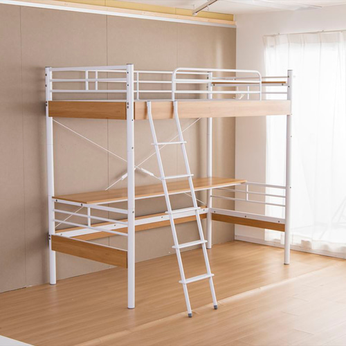 シングル】デスク付きロフトベッド その他家具 withkids'shop シングル】デスク付きロフトベッド その他家具 withkids'shop