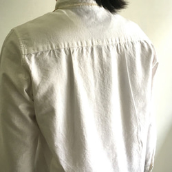 ベーシックオックスシャツ・丸衿　＃オフホワイト＜ニュートラル＞　 6枚目の画像