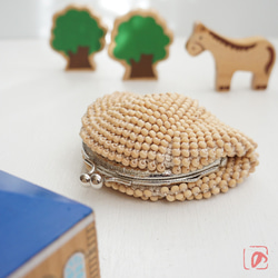 Ba-ba handmade Wood Beads crochet pouch No.2034 第4張的照片