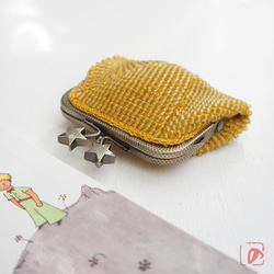 Ba-ba handmade Beads crochet square pouch No.2038 第3張的照片