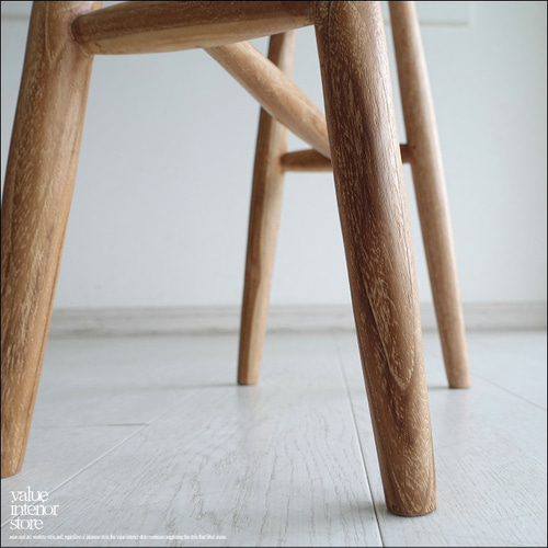 チーク無垢材 スツールbeans / N01 椅子 イス ナチュラル カフェチェア