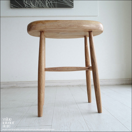 チーク無垢材 スツールbeans / N01 椅子 イス ナチュラル カフェチェア