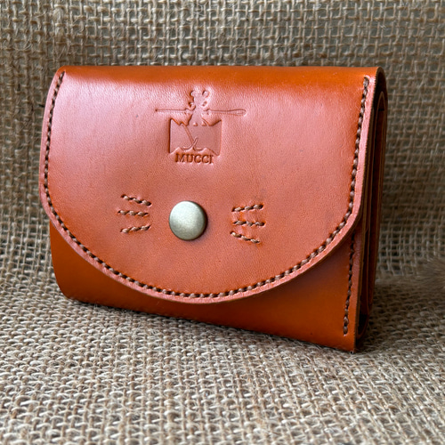 猫ちゃんお髭のコンパクト三つ折り財布 三つ折り財布 Calm 通販