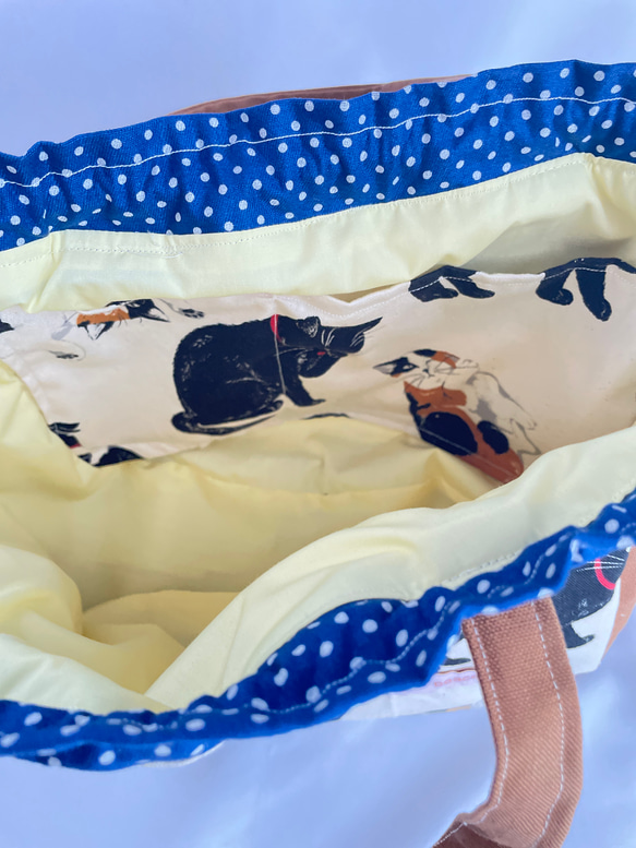 リアル猫柄の巾着バッグ(受注制作) 3枚目の画像