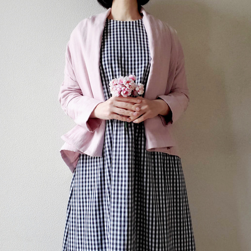 ふわふわ軽い着心地❤️ トリプルガーゼカーディガン 薄桜