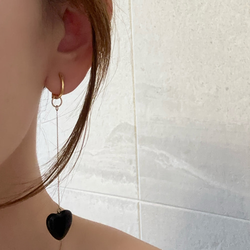 14kgfソーラークォーツダブルハートロングピアス/イヤリング a02c0410cb0b46bfef71fac6755b76