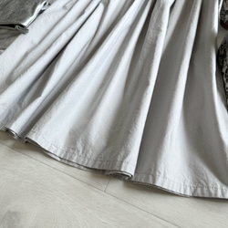 キレイめに着れる♪タイプライターのギャザースカート　アイスグレー 7枚目の画像